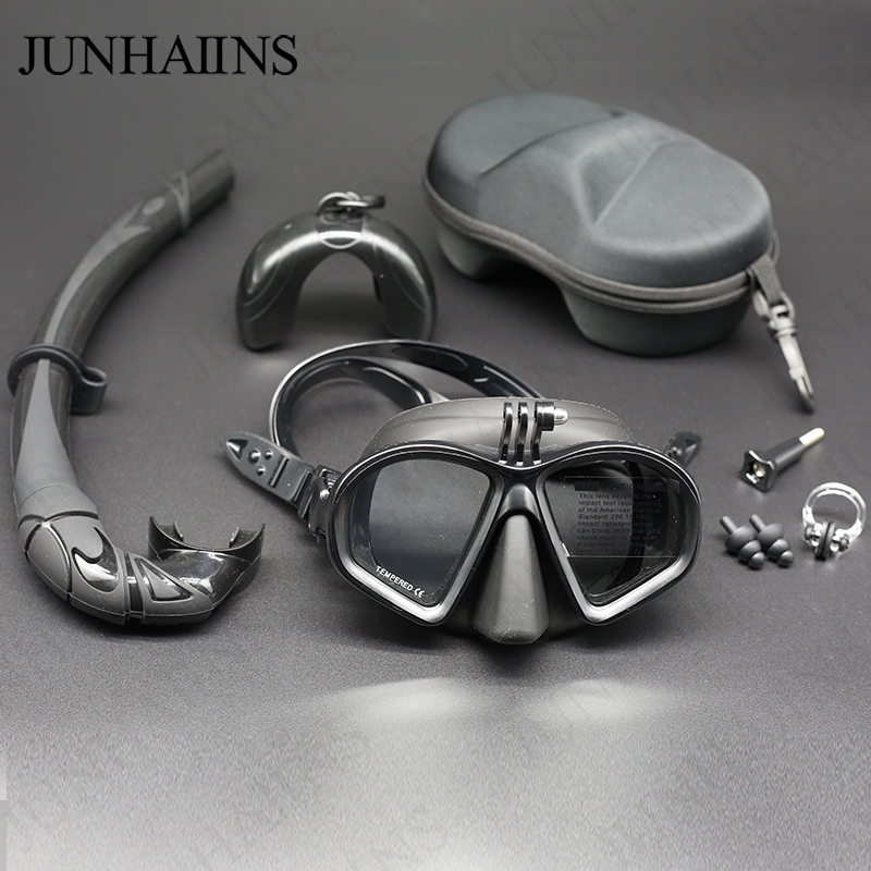 Snorkel Mask Full Face - Wet Low Volume Diving Mask Tempered