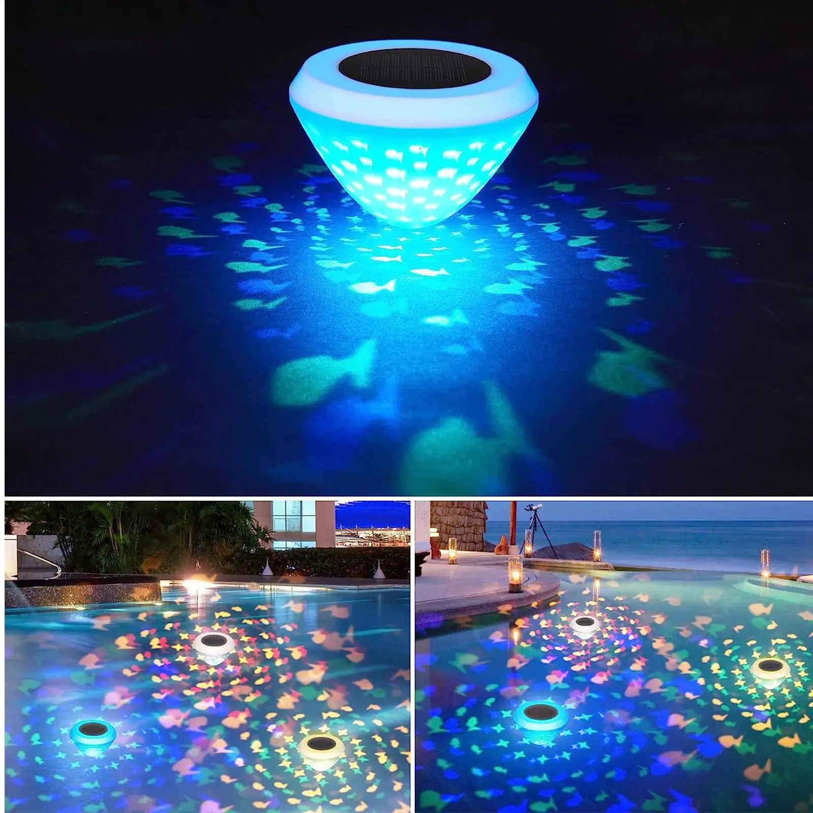 Floating Lights Waterproof Col - огляд і ціна Pool Light Solar Rechargeable
