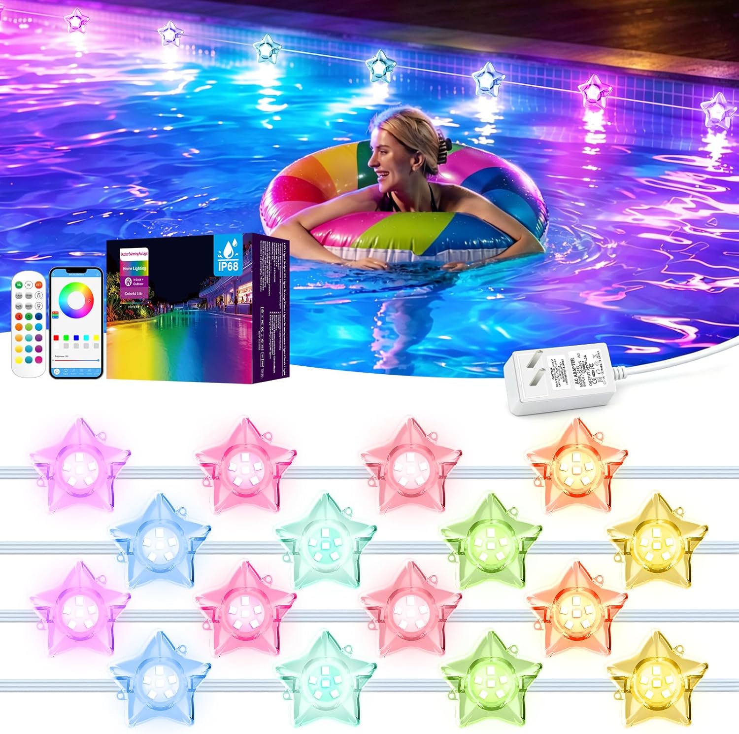 Solar Pool Lights All Season M - огляд і ціна Pool Light Solar Rechargeable