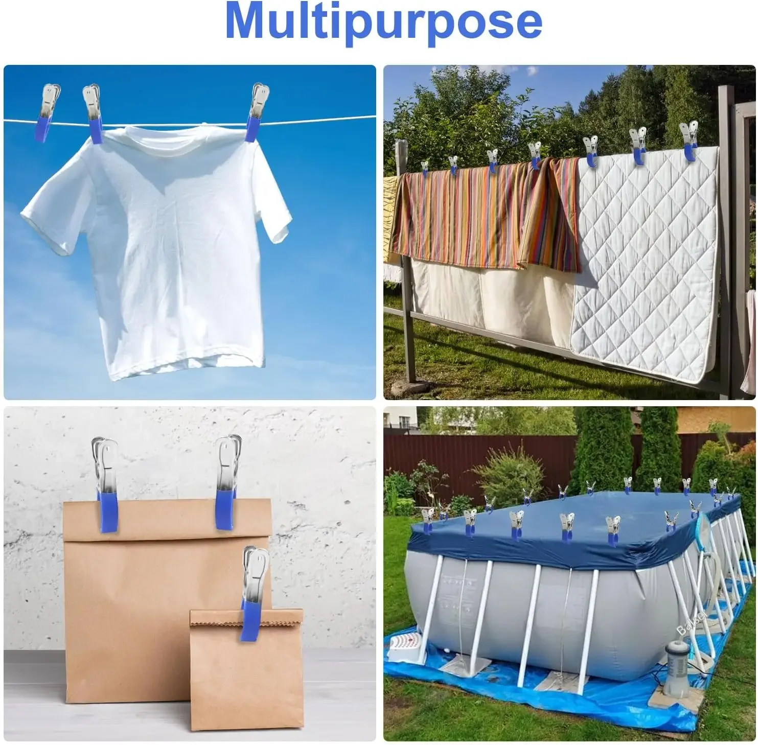 6/12Pcs Pool Cover Clips Stain - огляд і ціна Pool Ladder Above Ground