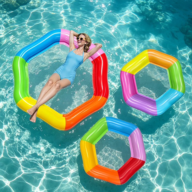 New Hexagon Colorful Inflatabl - огляд і ціна Pool Lounger Inflatable