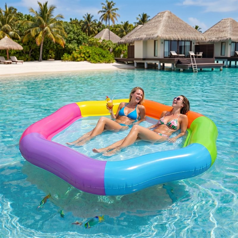 New Hexagon Colorful Inflatabl - огляд і ціна Pool Lounger Inflatable