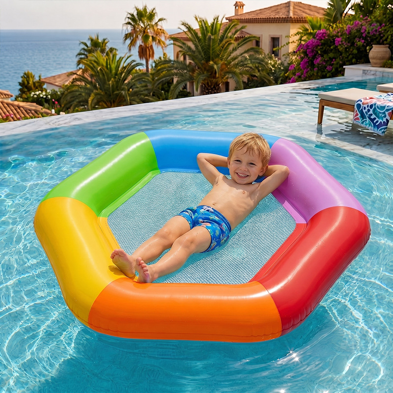 New Hexagon Colorful Inflatabl - огляд і ціна Pool Lounger Inflatable