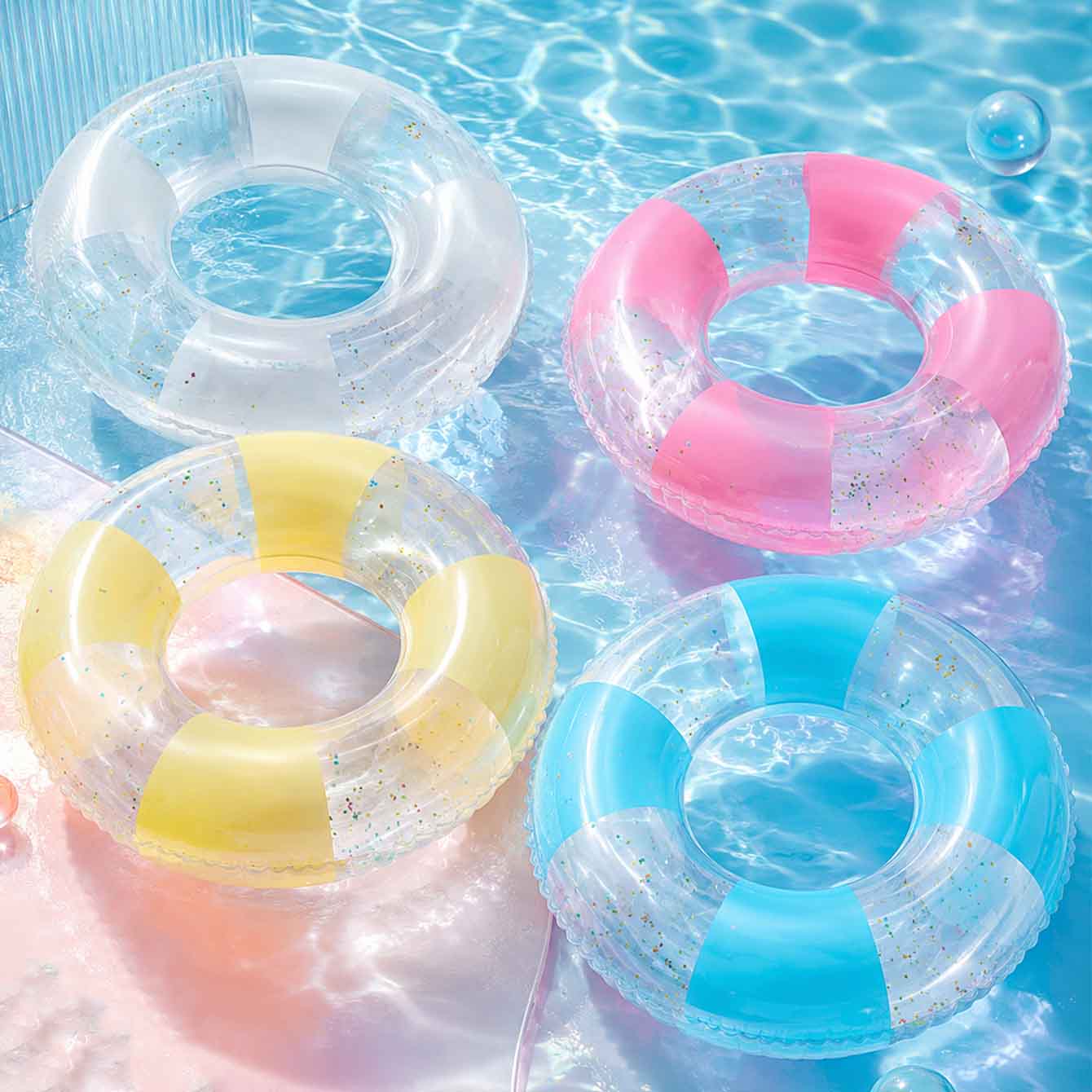 1PC Pool Floats with Handles f - огляд і ціна Pool Float Ring Inflatable