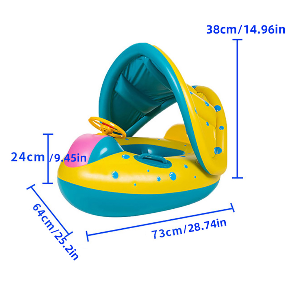 1PCS Yellow Sunshade Seat Ring - огляд і ціна Pool Float Ring Inflatable