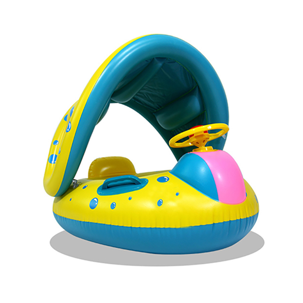 1PCS Yellow Sunshade Seat Ring - огляд і ціна Pool Float Ring Inflatable