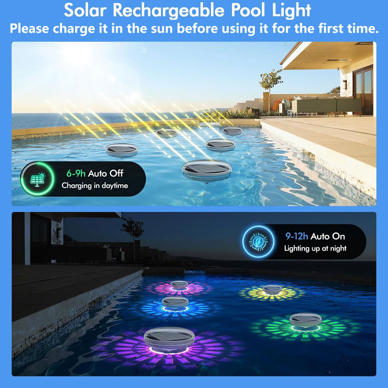 Pool Lights,Solar Rechargeable - огляд і ціна Pool Light Solar Rechargeable
