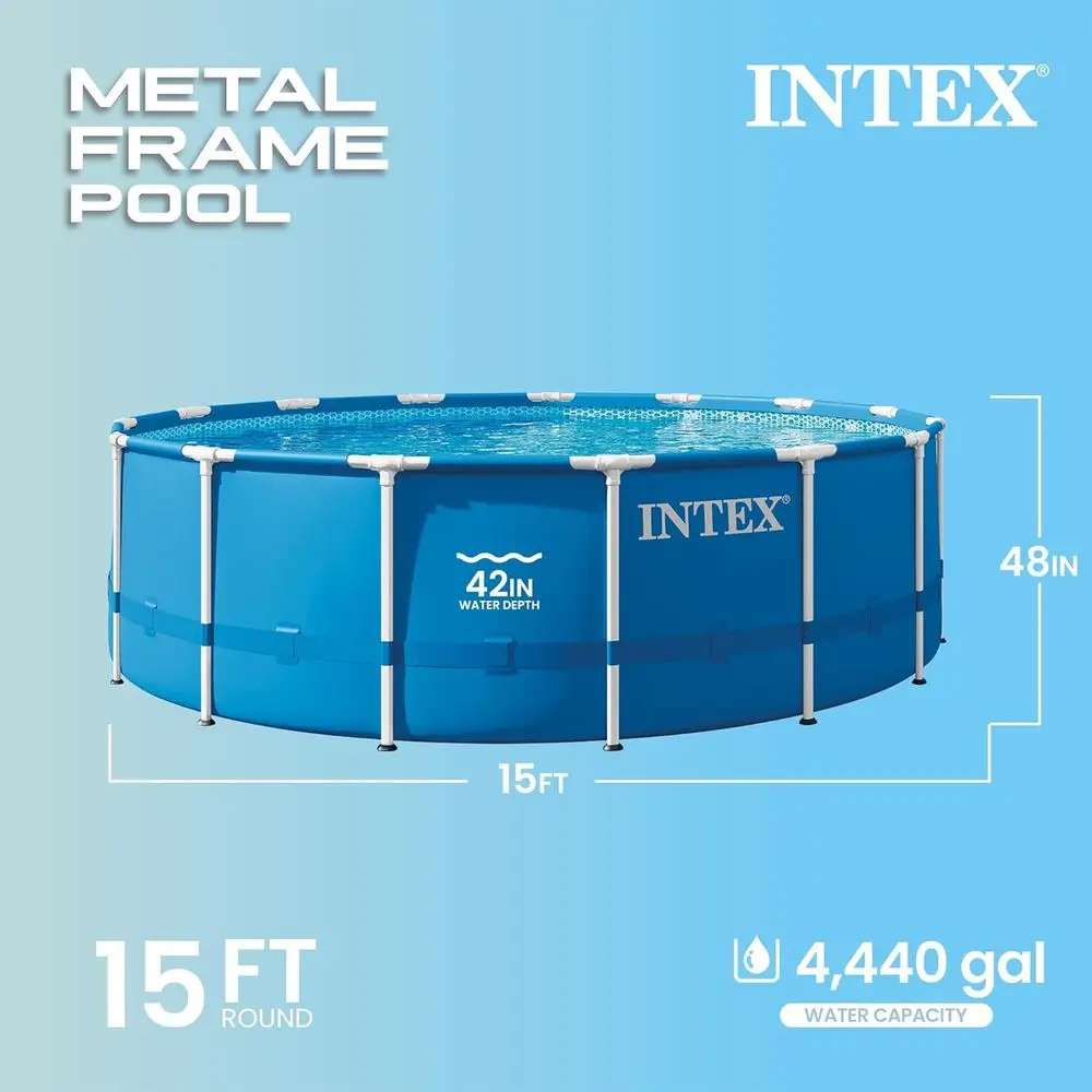 15' x 48 Round Above Ground Po - огляд і ціна Pool Ladder Above Ground